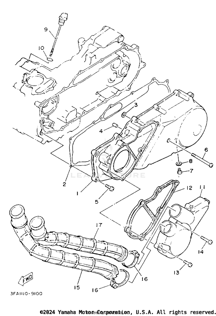 Crankcase Cover 1 Schematic