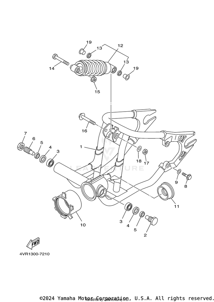 Rear Arm Suspension V STAR 650 SILVERADO - XVS65ATYCB - 2009 Schematic