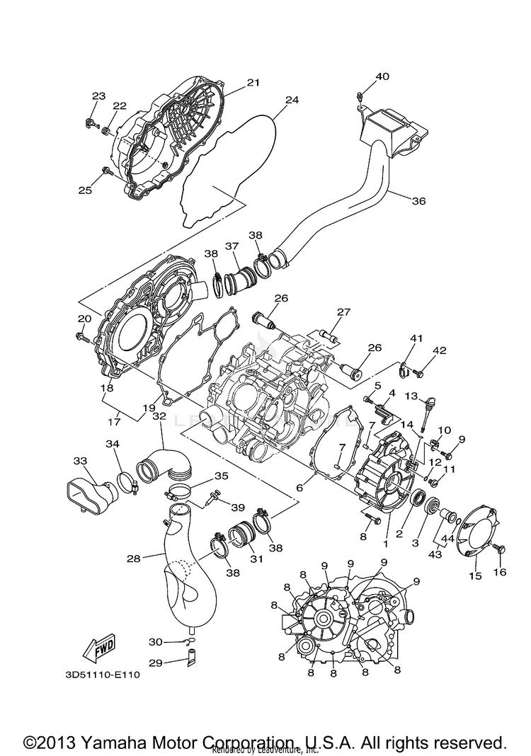 Crankcase Cover 1 Schematic
