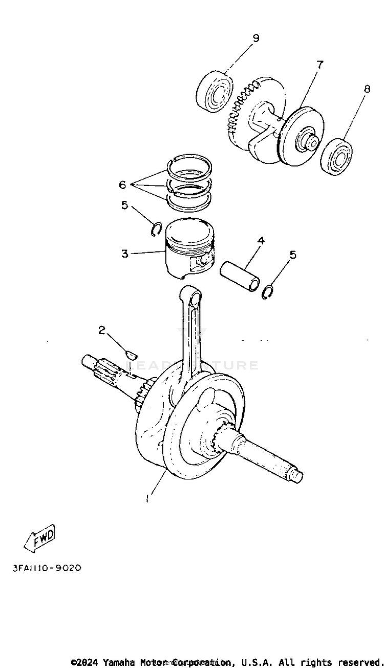 Crankshaft - Piston Schematic