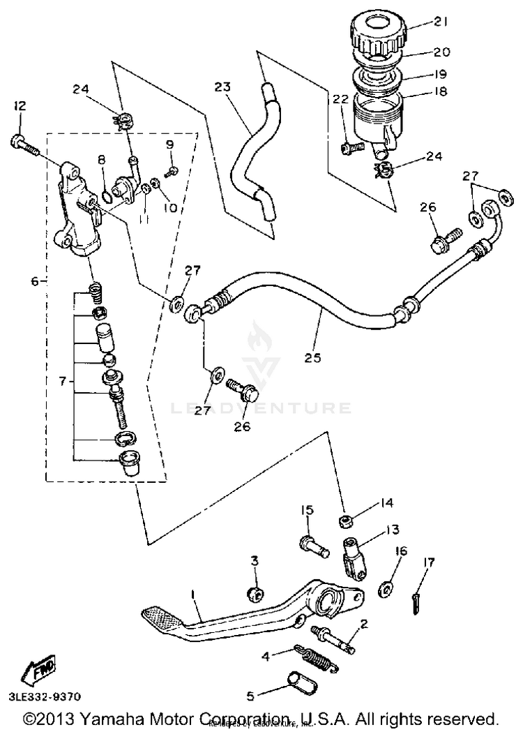 Rear Master Cylinder Schematic