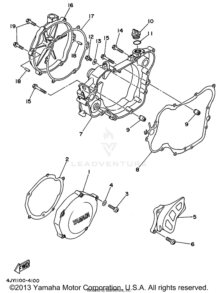 Crankcase Cover 1 Schematic