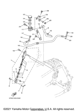 Rear Master Cylinder Schematic