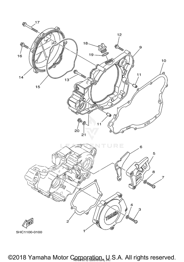 Crankcase Cover 1 Schematic