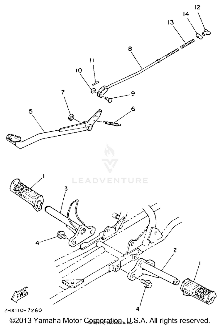 Stand - Footrest Schematic