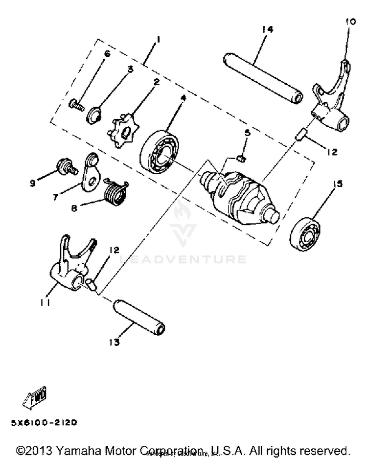 Shift Cam-Fork Schematic