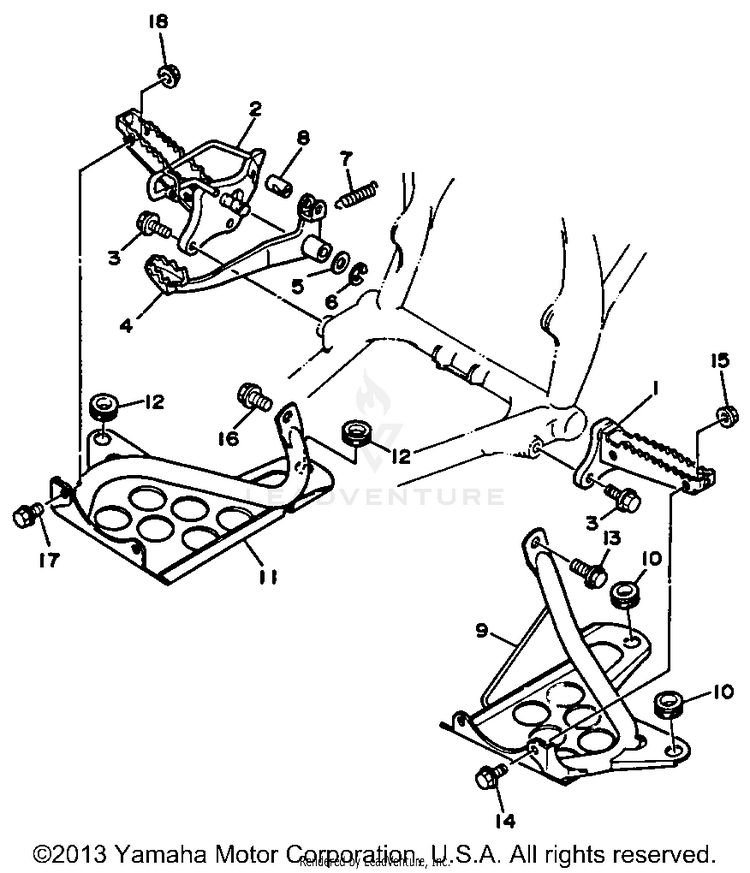 Stand Footrest BLASTER - YFS200B_MN - 1991 Schematic