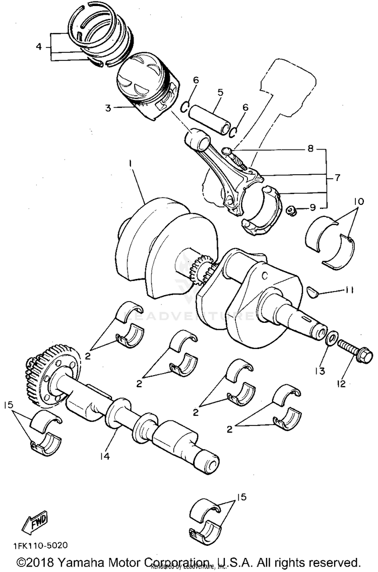 Crankshaft Piston Schematic