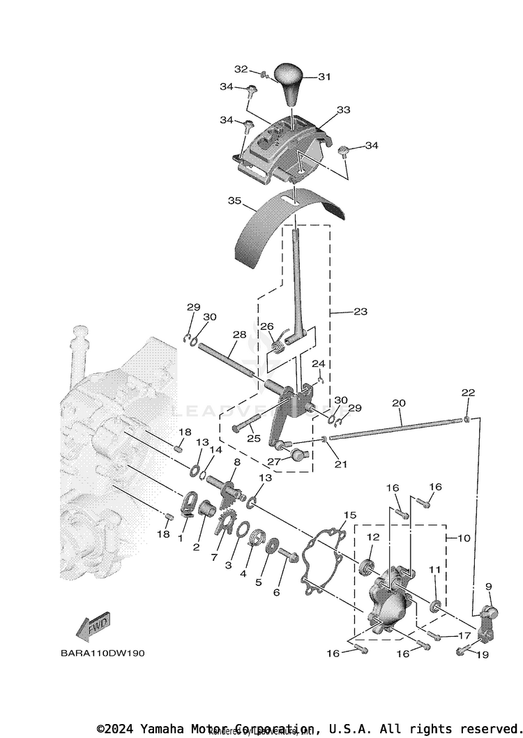 Shift Shaft Schematic