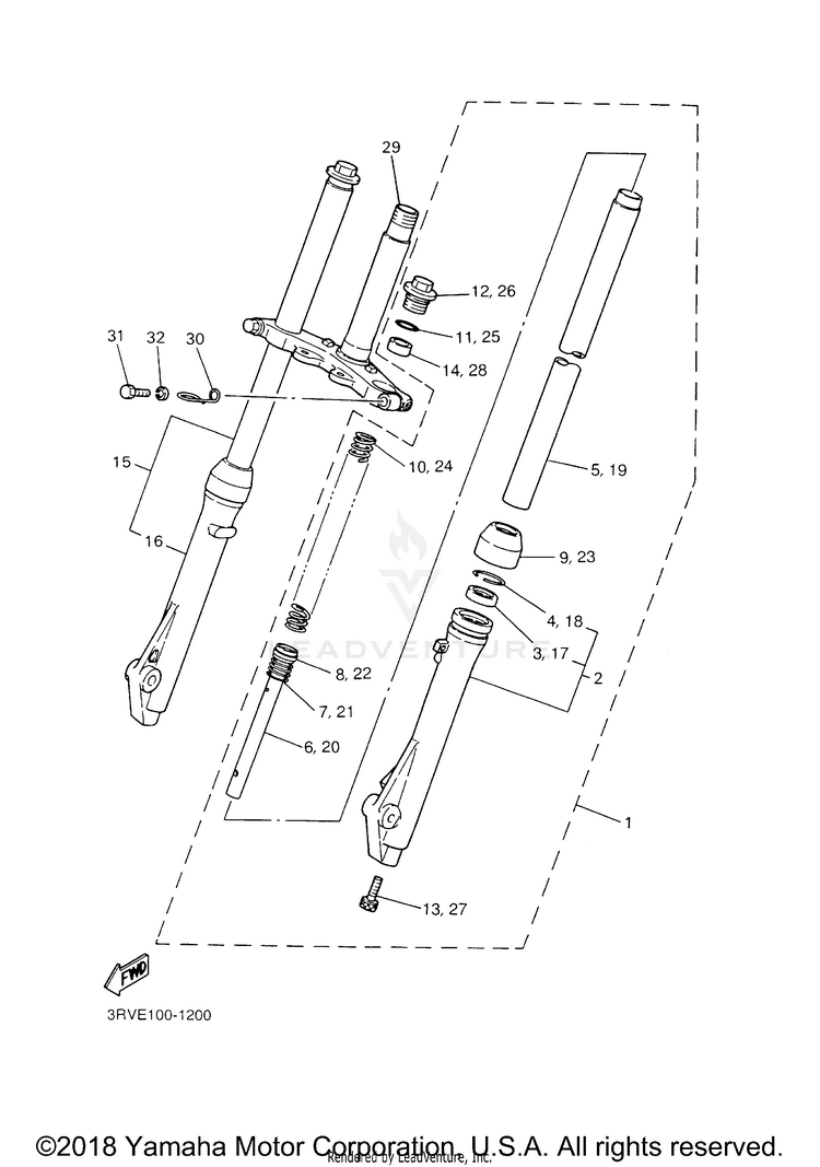 Front Fork Schematic