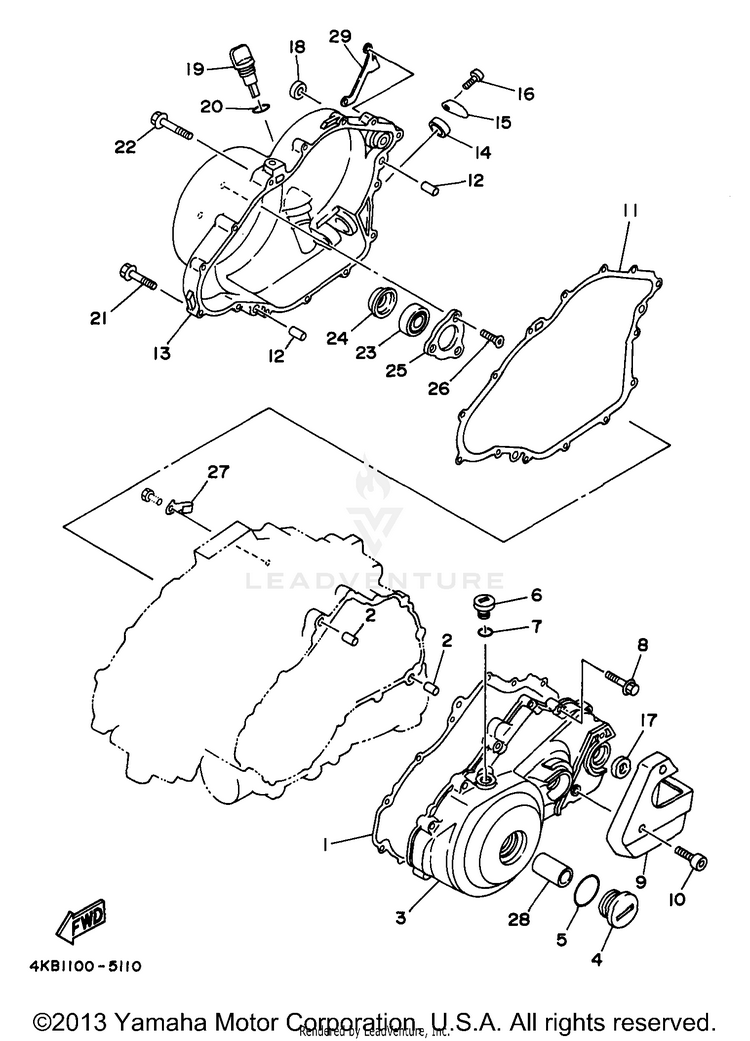 Crankcase Cover 1 Schematic
