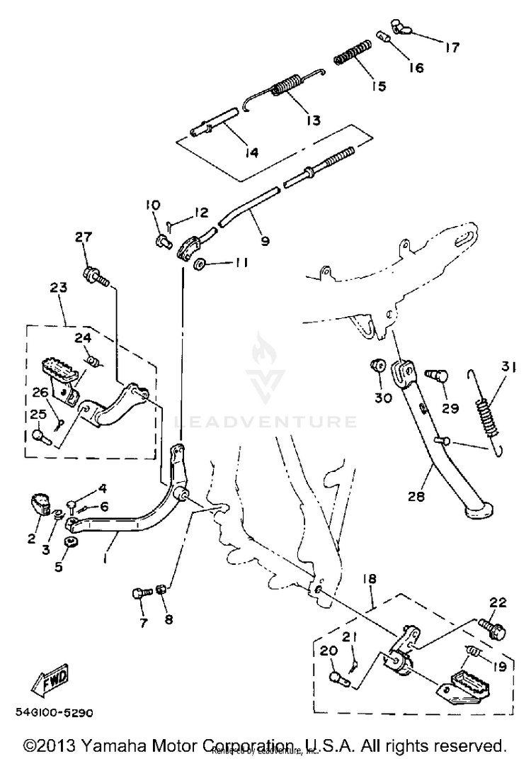 Stand - Footrest Schematic
