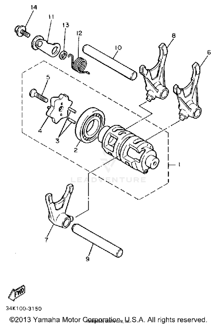 Shift Cam - Fork Schematic