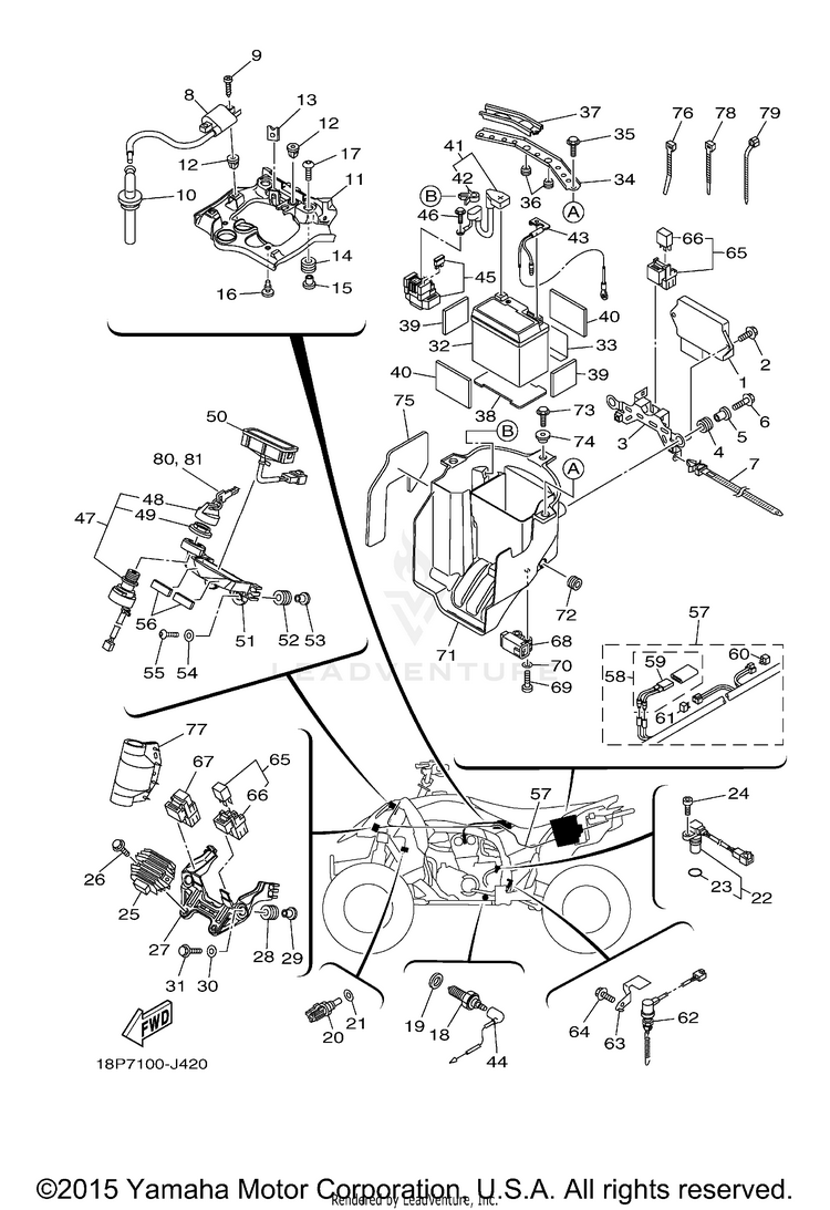 Electrical 1 YFZ450X SPECIAL EDITION - YFZ450XSEA - 2011 Schematic