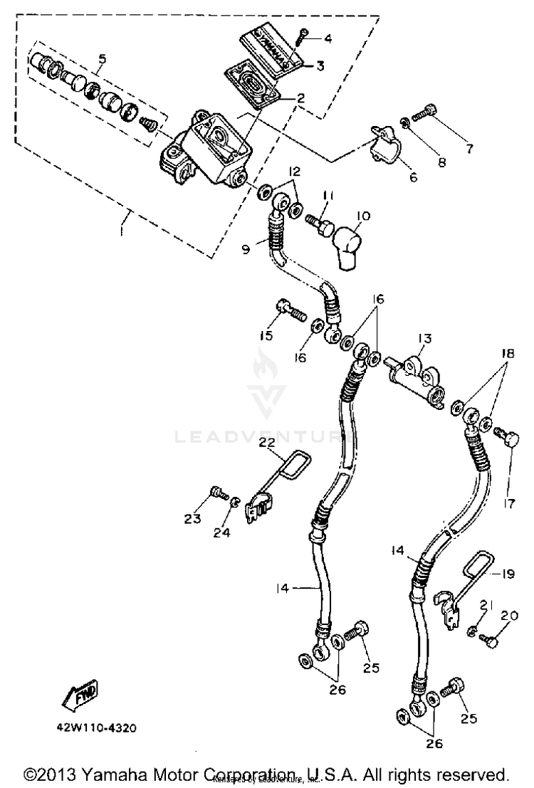 Front Master Cylinder Schematic