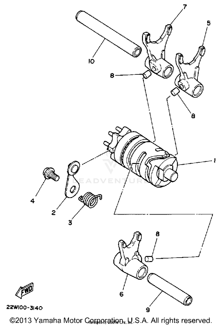 Shift Cam-Fork Schematic