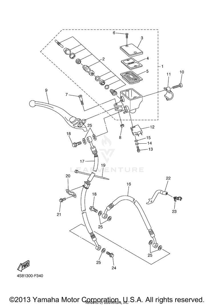 Front Master Cylinder Schematic