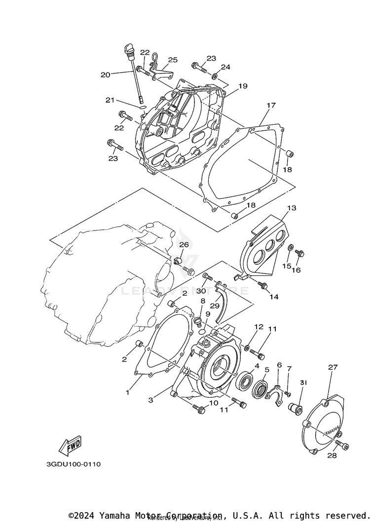 Crankcase Cover 1 Schematic