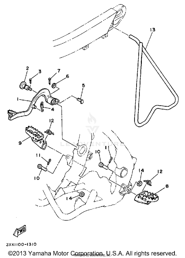 Stand - Footrest Schematic