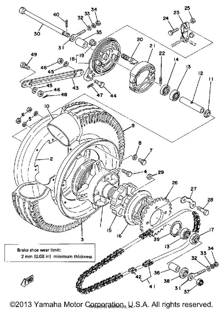 Rear Wheel LB80_3D - 1977 Schematic
