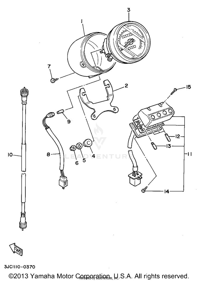 Meter VIRAGO 535 - XV535GC - 1995 Schematic