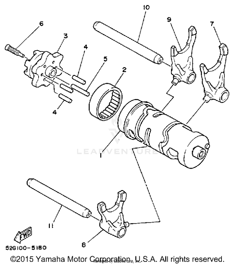 Shift Cam-Fork Schematic