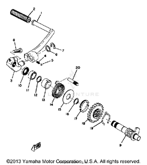 Kick - Starter Yz125a - B Schematic