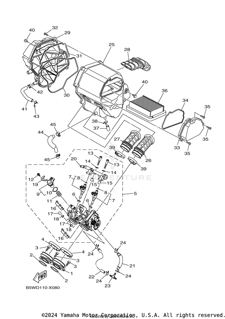Intake MT-03 - MT03PB - 2023 Schematic