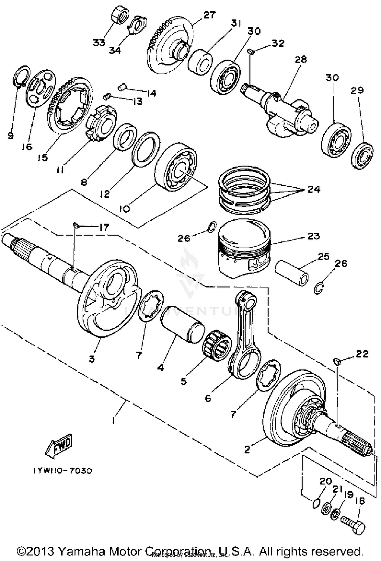 Crankshaft-Piston Schematic