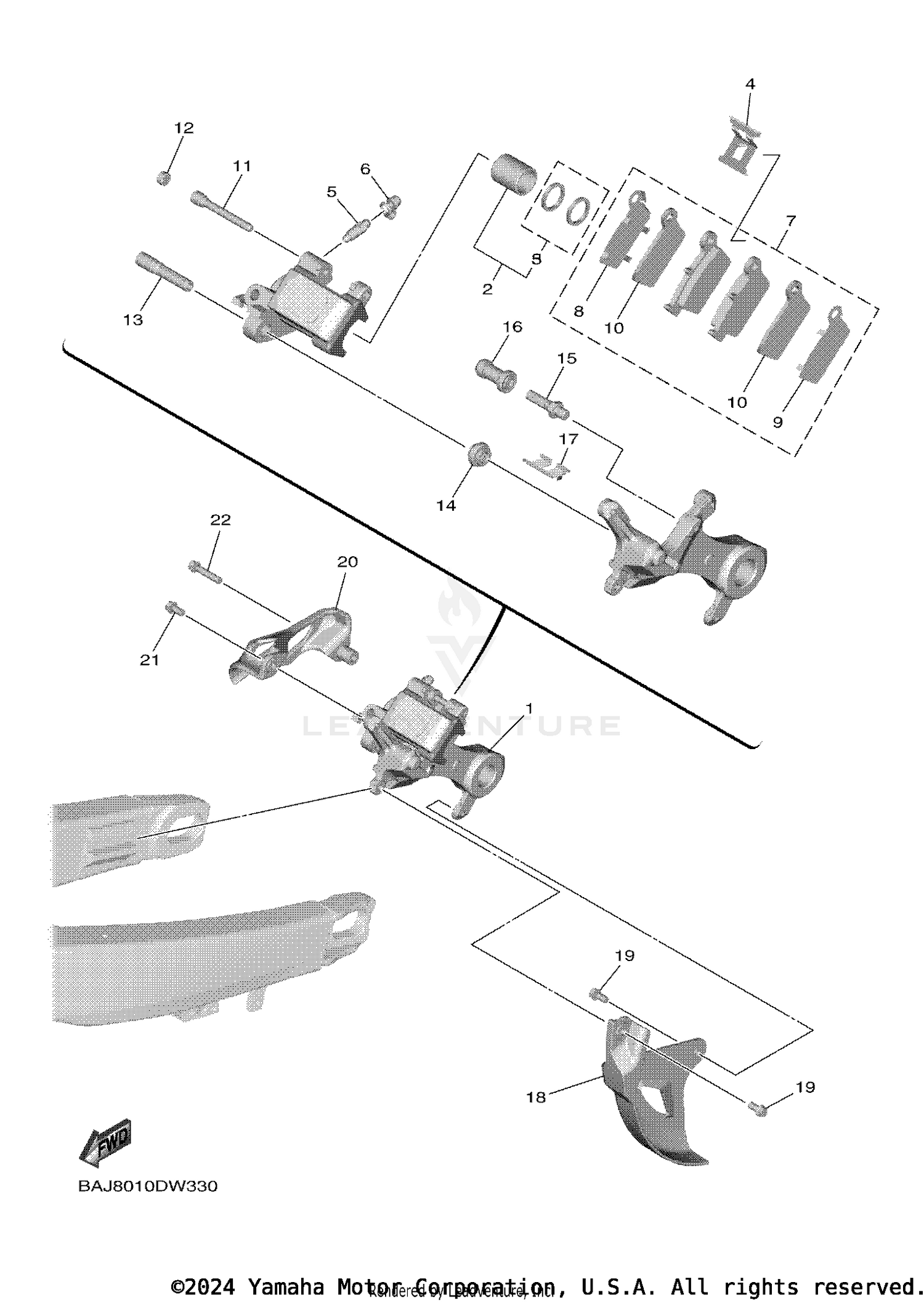REAR BRAKE CALIPER
