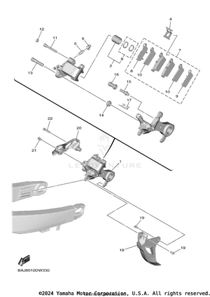 Rear Brake Caliper Schematic