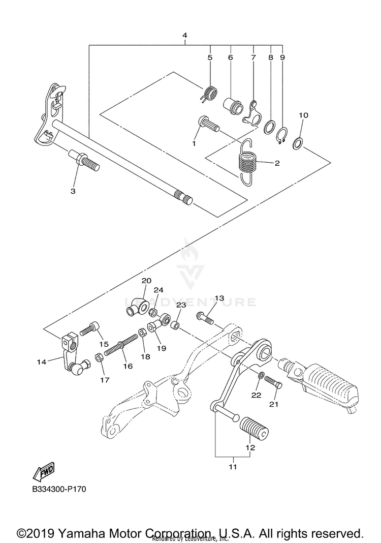 Shift Shaft BOLT C SPEC - XVS95CRFCG - 2015 Schematic