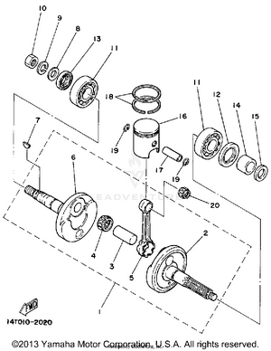 Crankshaft - Piston Schematic