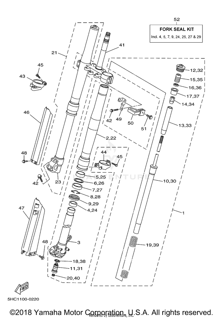 Front Fork Schematic