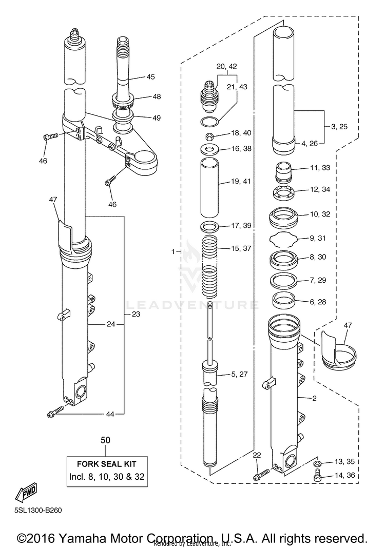 Front Fork Schematic