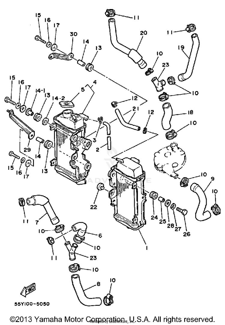 Radiator - Hose Schematic