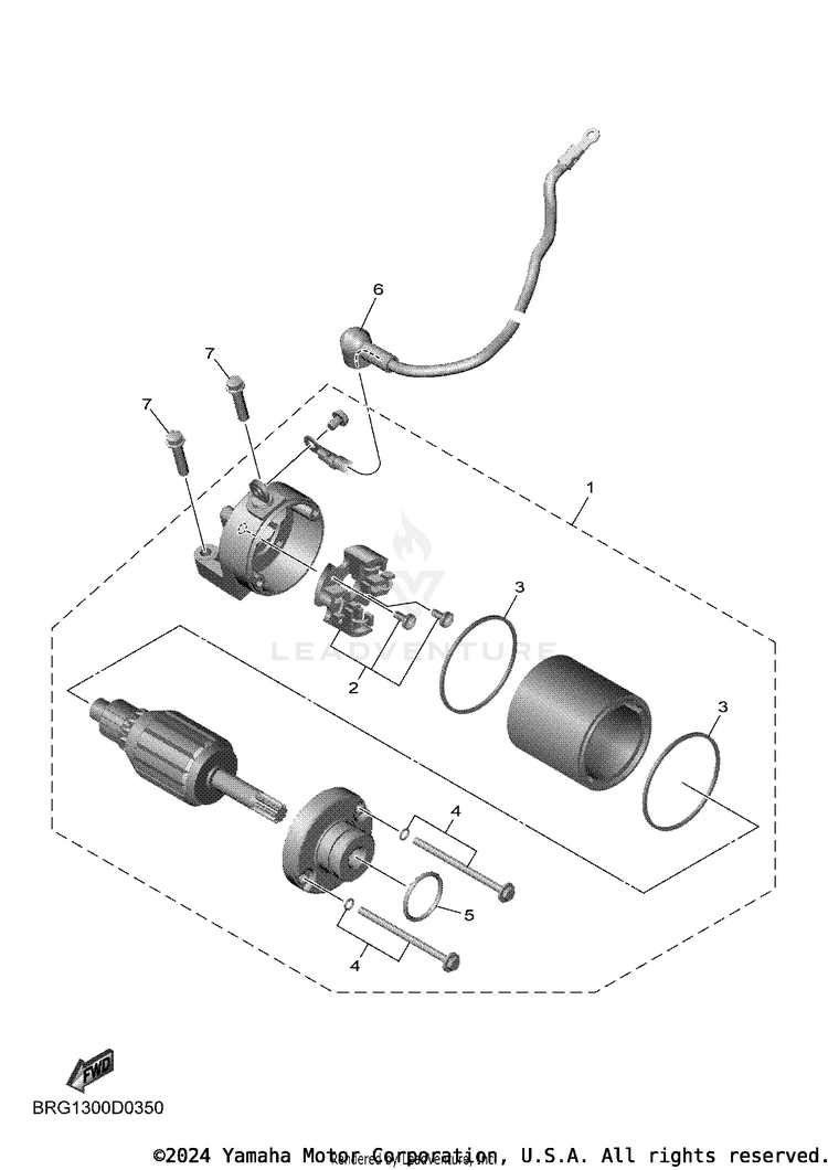 Starting Motor MT03 - MT03SCB - 2025 Schematic