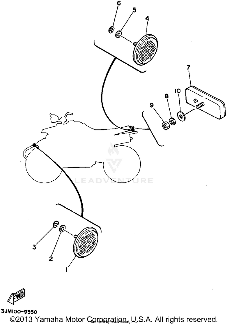 Emblem Label BLASTER - YFS200G - 1995 Schematic