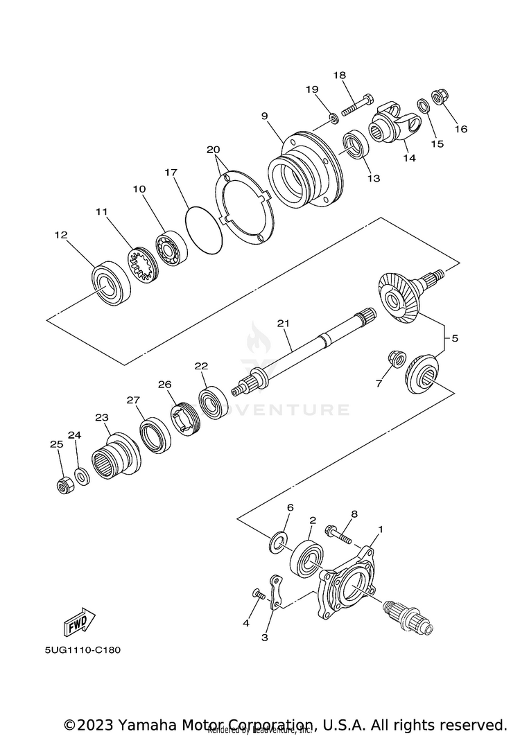 Middle Drive Gear Schematic