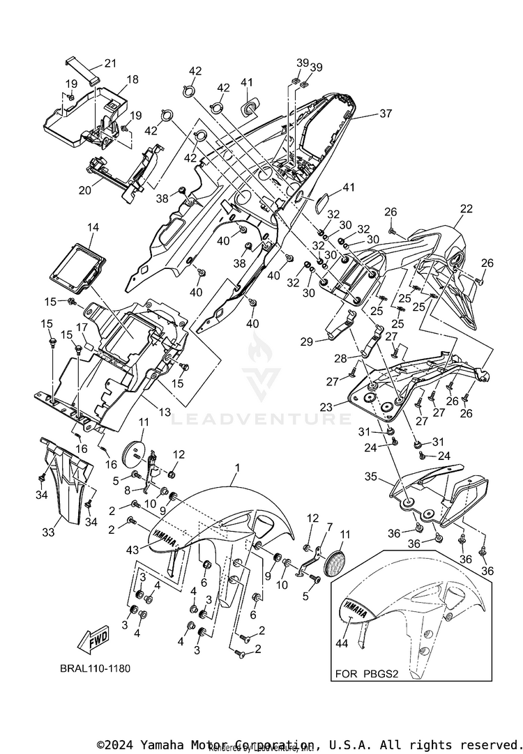Fender YZFR3 ABS - YZFR3ATCB - 2026 Schematic