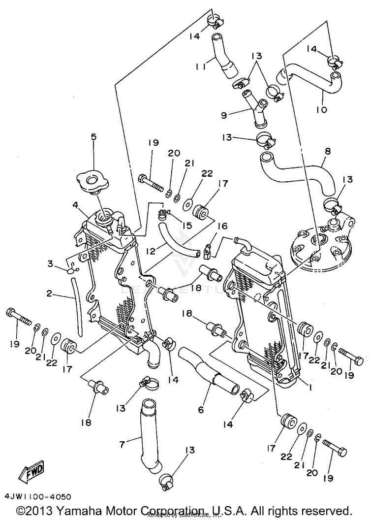 Radiator - Hose Schematic