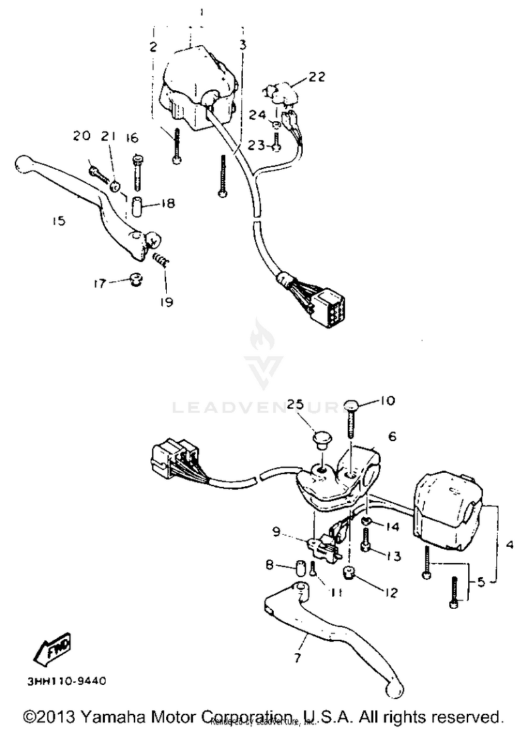 Handle Switch - Lever Schematic