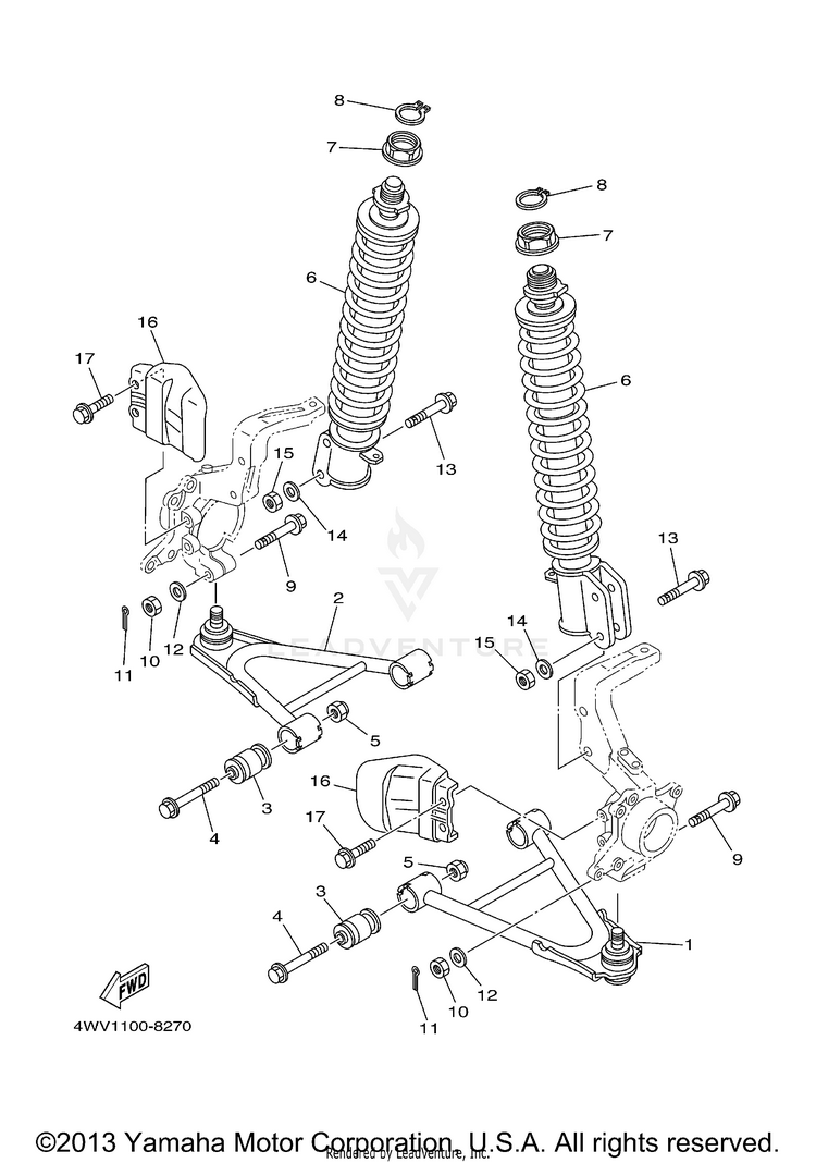 Front Suspension Wheel GRIZZLY YFM600FHN GRIZZLY REALTREE HUNTER - YFM600FHN - 2001 Schematic