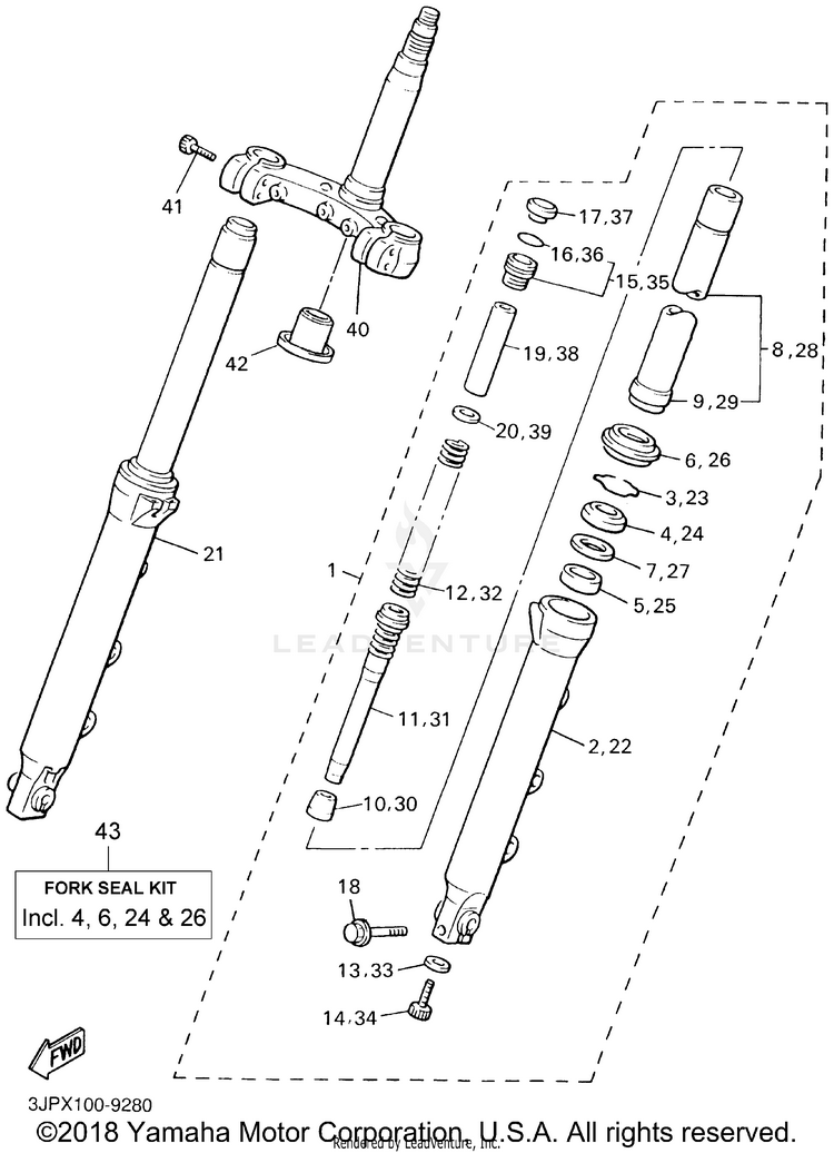 Front Fork Schematic