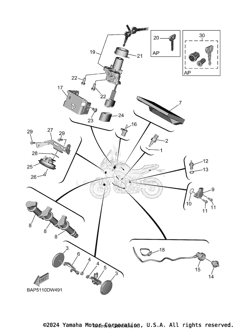 Electrical 2 TRACER 9 GT - MTT9GTNCR - 2022 Schematic
