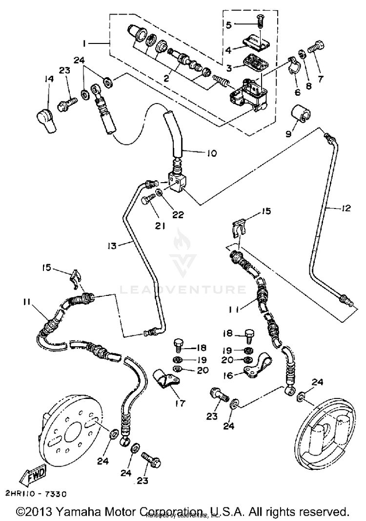 Front Master Cylinder Schematic