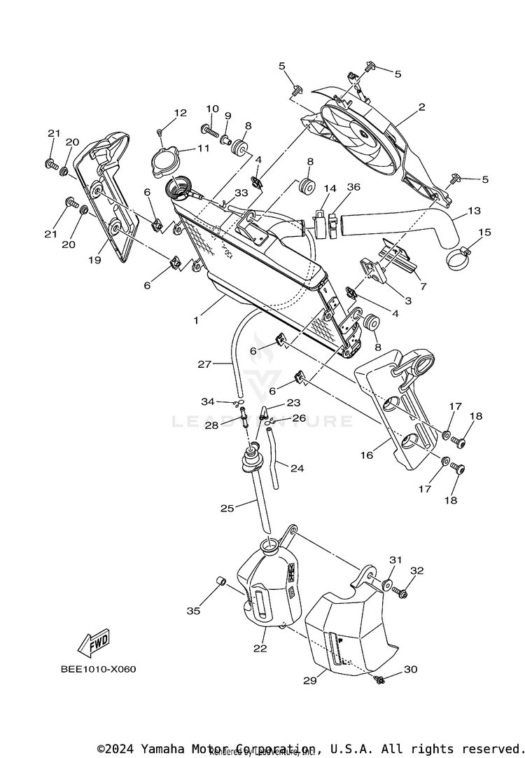 Radiator & Hose Schematic