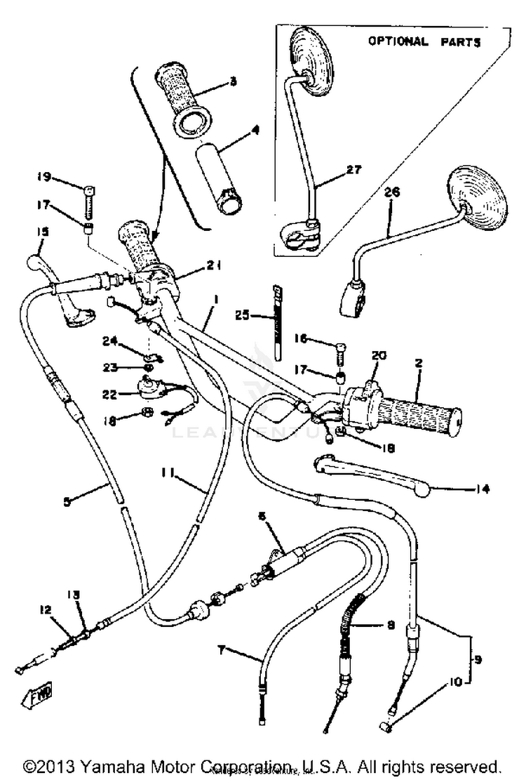 Handle - Wire GT80C - 1976 Schematic