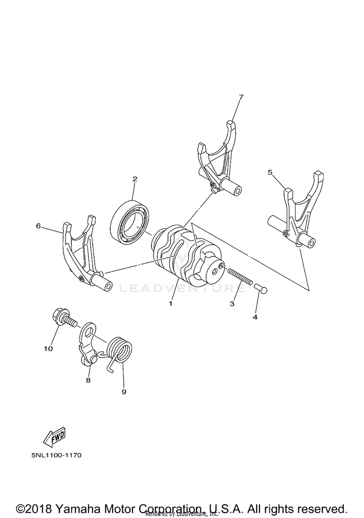 Shift Cam Fork Schematic