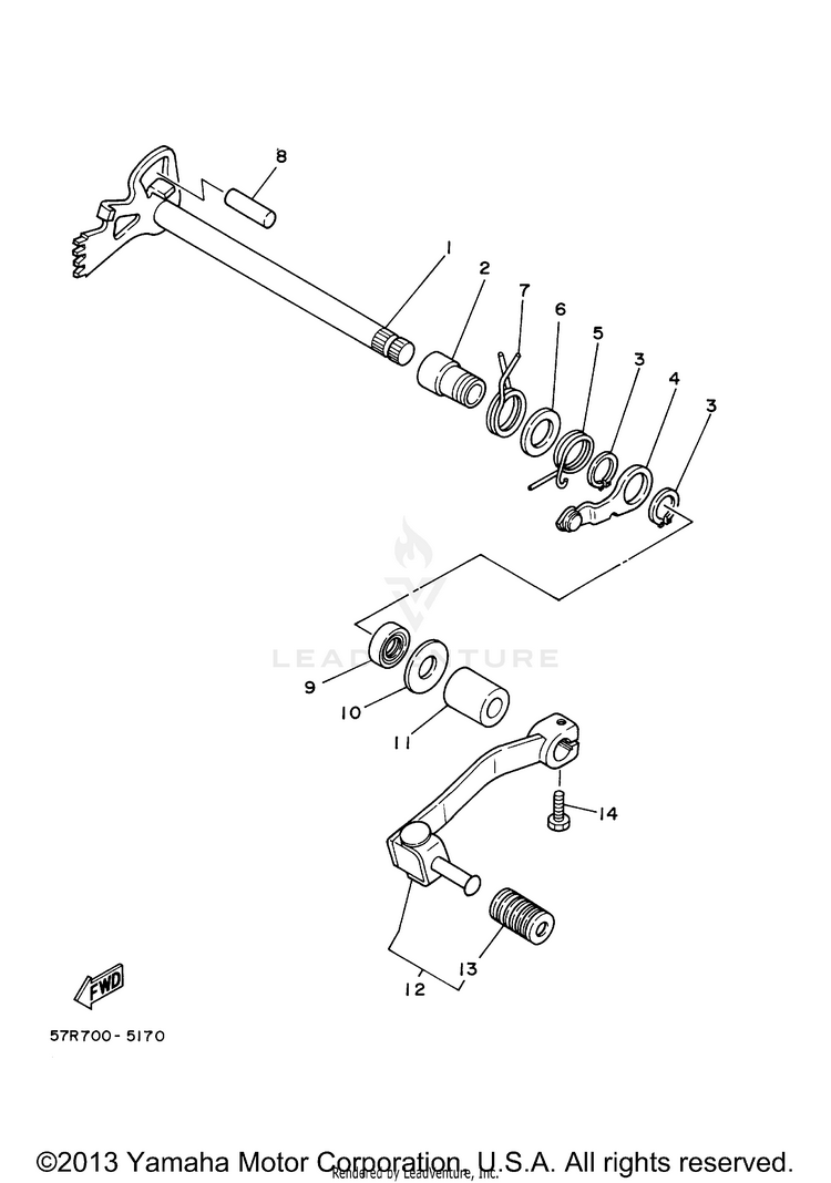 Shift Shaft Schematic